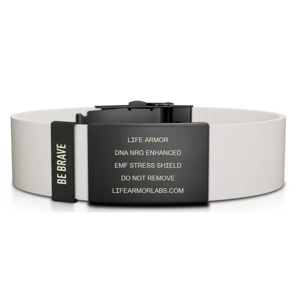 Adjustable Elite Silicone and Black Stainless Engraved Single Cell Life Armor DNA NRG Bracelet - Image 2